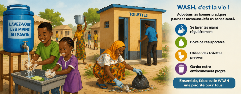 L’eau propre, l’hygiène et l’assainissement sauvent des vies !